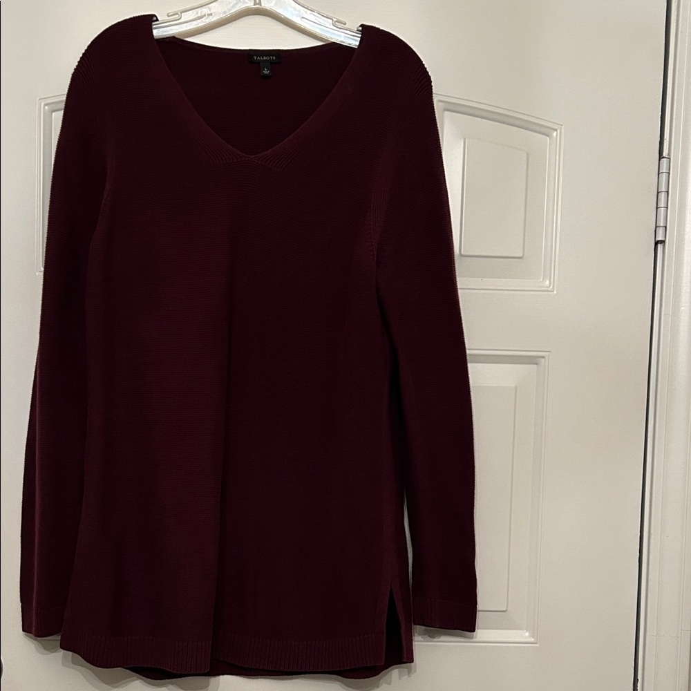 Talbots Eggplant Colored Sweater-Size Large